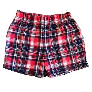 Red Plaid Baby Shorts